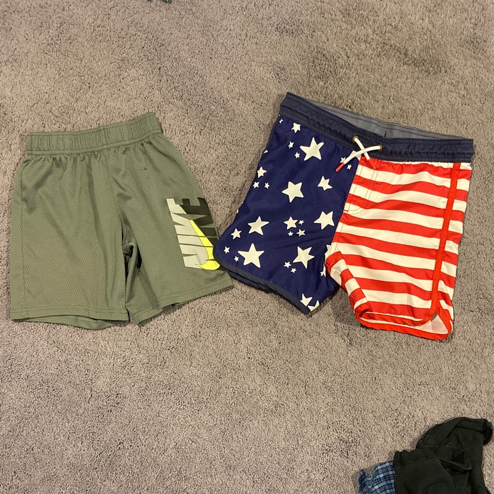 Nike Kids Shorts Set - Gray and Stars & Stripes